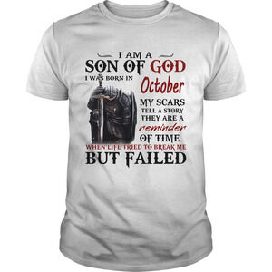 Emplar Knight I Am Son Of God I Was Born In October My Scars t-shirt